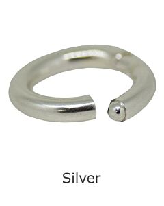 SILVER ROUND PUSH CLASP
