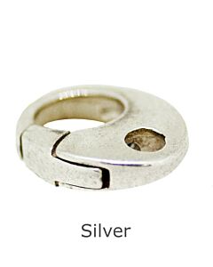 SILVER OVAL TRIGGER CLASP 19.5mm x 12mm