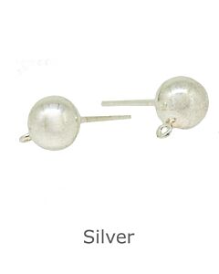 Silver 4mm Bead And Ring stud earrings