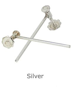 SILVER EARRING SCREW STRAIGHT