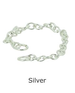 Silver heavy weight bracelet safety chain 60.00mm