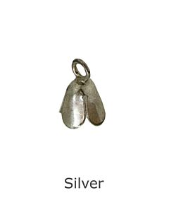 SILVER PENDANT SMALL TULIP CAP  6mm | SILVER PENDANT BAIL