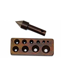 Collet Block Punch - Round Ten Holes 5.00mm - 18.00mm 28°