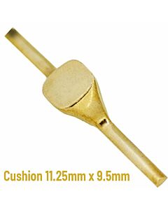 18ct Yellow Gold Cushion signet 11.25mm x 9.5mm | Unfinished signet stamping