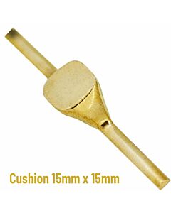 9ct Yellow Gold Cushion signet 15mm x 15mm | Unfinished signet stamping