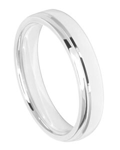 Wedding Ring Diamond CUT 8 OFF SET U GROOVE POLISH FINISH