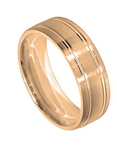 Wedding Ring Diamond CUT 15 OFF SET DOME CUT EDGES MATT FINISH