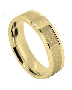 Wedding Ring Diamond CUT 21 GROOVE WITH STEPPED EDGE MATT FINISH
