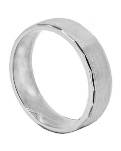 Wedding Ring Diamond Cut 44 Stepped Knotched Edge Matt Finish