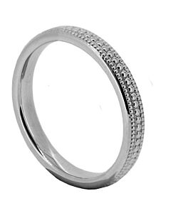 Wedding Ring Diamond CUT 52 VARIANT MILLGRAIN PATTERN POLISH FINISH