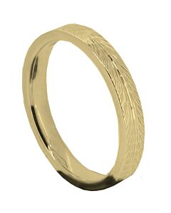 Wedding Ring Diamond CUT 9 FULL DIAMOND FEATHER CUT POLISH FINISH