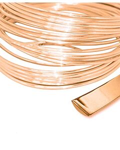 18ct red gold D Shape wire