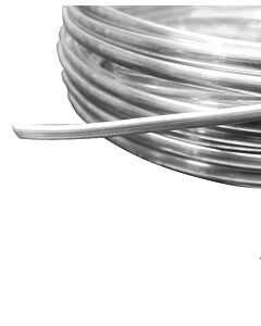 Silver D shape Wire 4.00 x 2.00 mm AgAIN Silver recycled from medical X-Ray film