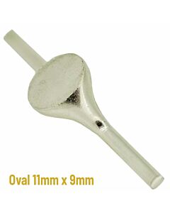 9ct White Gold Oval signet 11mm x 9mm | Unfinished signet stamping