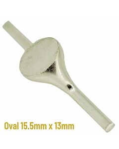 9ct White Gold Oval signet 15.5mm x 13mm | Unfinished signet stamping