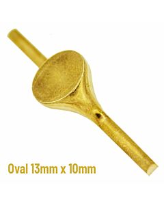 18ct Yellow Gold Oval signet 13mm x 10mm | Unfinished signet stamping