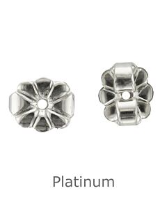 PLATINUM SCALLOPED EARRING SCROLLS