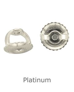 PLATINUM THREADED EARRING SCROLLS