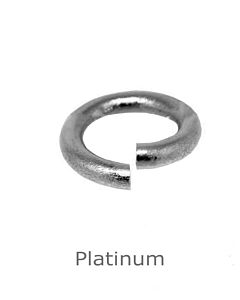 PLATINUM OPEN ROUND JUMP RINGS 4MM