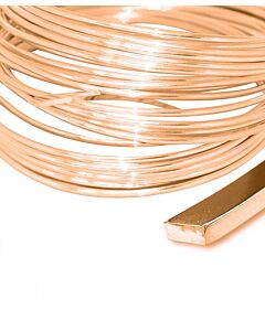 9ct Red Gold Rectangular Wire