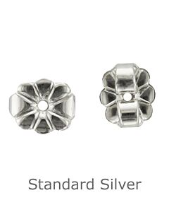 SILVER SCALLOPED EARRING SCROLLS