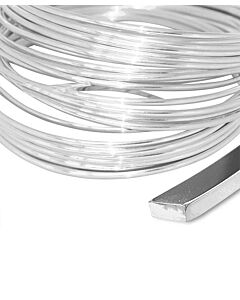 9ct White Gold RECTANGULAR WIRE for jewellery