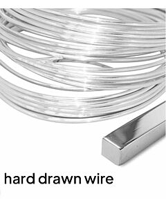 18ct White Gold hard drawn wire 3mm Square