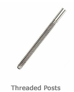 9ct White Gold Threaded Earring Posts Pin