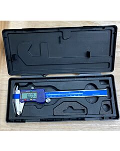 Beco Technic Sliding Vernier Caliper with fixing screw, stainless Steel, 150.00mm, digital display.