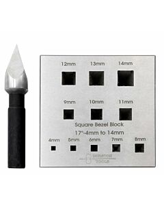 Durston Bezel Block, Square, 17°, 4.00 - 14.00mm