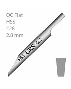 GRS QC HSS FLAT GRAVER, NO.28, 2.8MM, TOOLSGR288