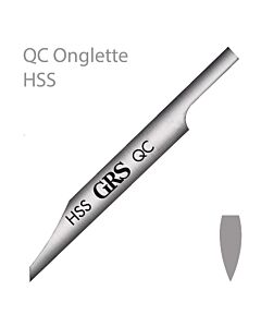 GRS QC HSS ONGLETTE GRAVER, NO 4, 2.54MM,  TOOLSGR415