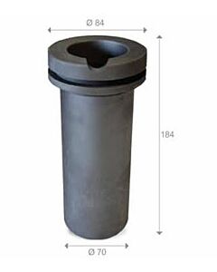 Graficarbo graphite crucible holds 4kg gold