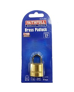BRASS PADLOCK 25mm