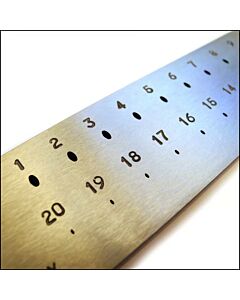 Drawplate, Oval, 20 Holes, 3.00 to 1.00mm