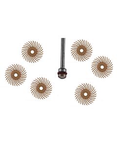 ORANGE RADIAL DISC SET WITH SCREW TOP MANDREL