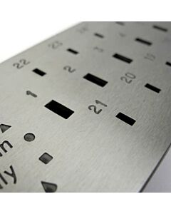 Drawplate, Rectangular, 31 Holes, 6.00 to 3.00mm