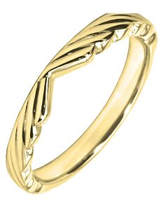 2.75mm Diamond Cut Shaped Wedding Ring | W560