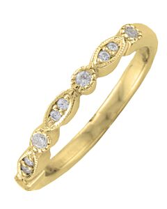 2.75mm Section Shaped Wedding Ring - 0.15ct Diamond | W607