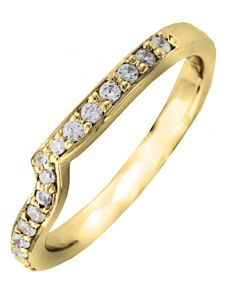 2.5mm Shaped Wedding Ring - 0.30ct Diamond | W610