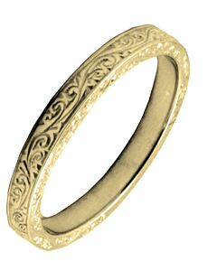 2.5mm Engraved Wedding Ring | W614