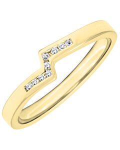 2.5mm Shaped Wedding Ring - 0.045ct, 9 Diamond stones | W636