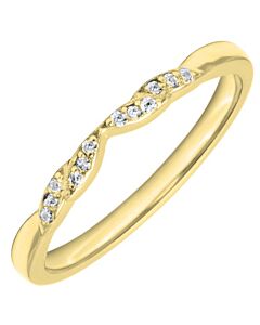 2mm Shaped Wedding Ring -  2mm width, 12 X 0.8mm - 0.05ct Diamond stones | W637