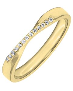 3mm Shaped Wedding Ring - 0.065ct, 13 Diamond stones | W639