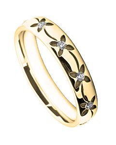 4mm Wedding Ring W7007 Pattern - Laser Engraving Wedding Ring