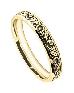 3mm Wedding Ring W7009 Pattern - Laser Engraving Wedding Ring