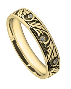 4mm Wedding Ring W7010 Pattern - Laser Engraving Wedding Ring