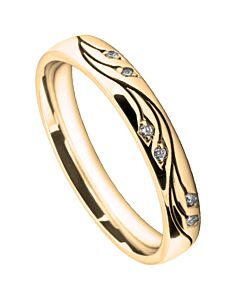 3mm Wedding Ring W7011 Pattern - Laser Engraving Wedding Ring