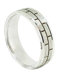 6mm Wedding Ring W7513 | Gents Pattern - Laser Engraving Wedding Ring